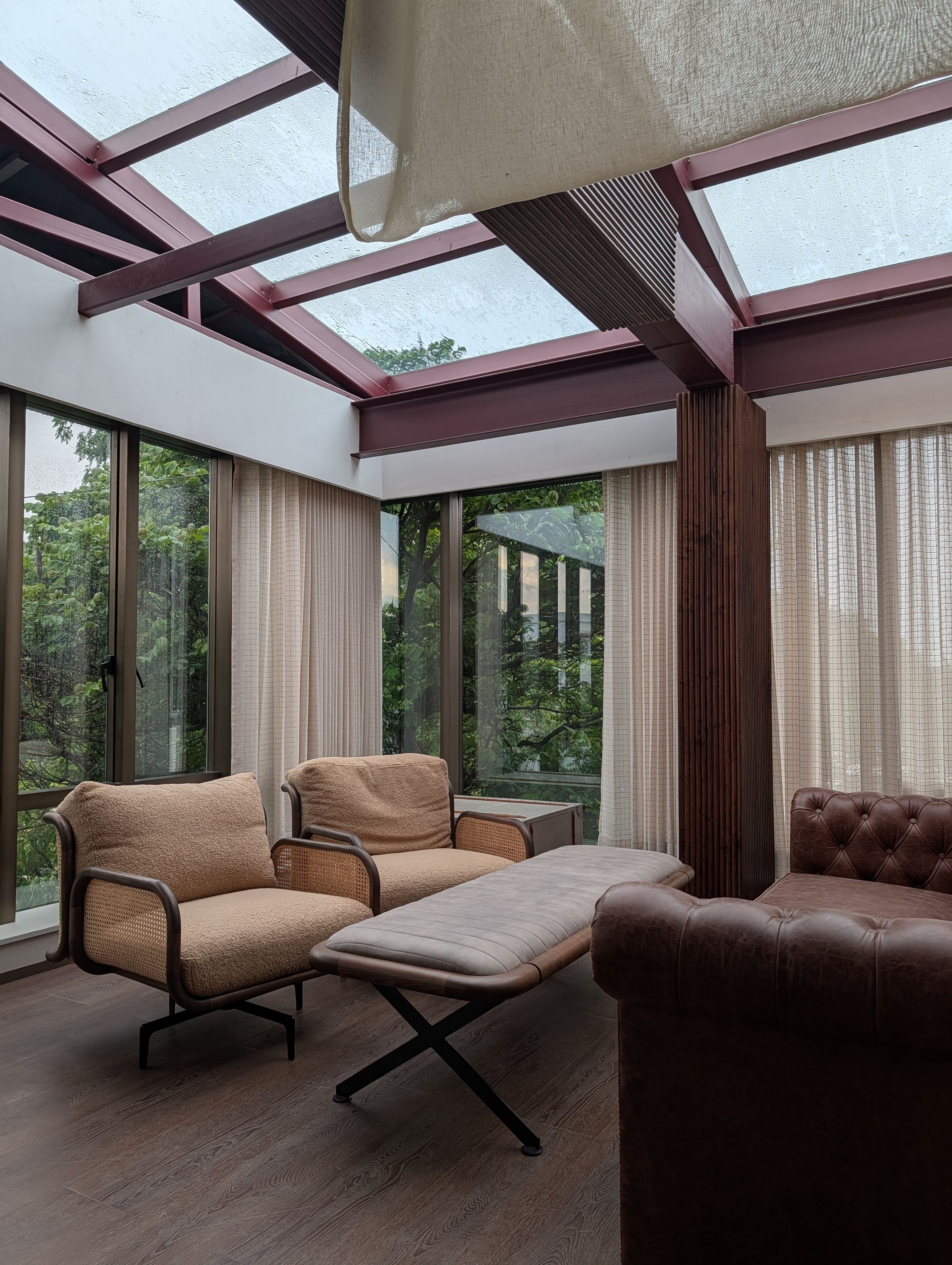 Sunlit villa interior in Bengaluru, India