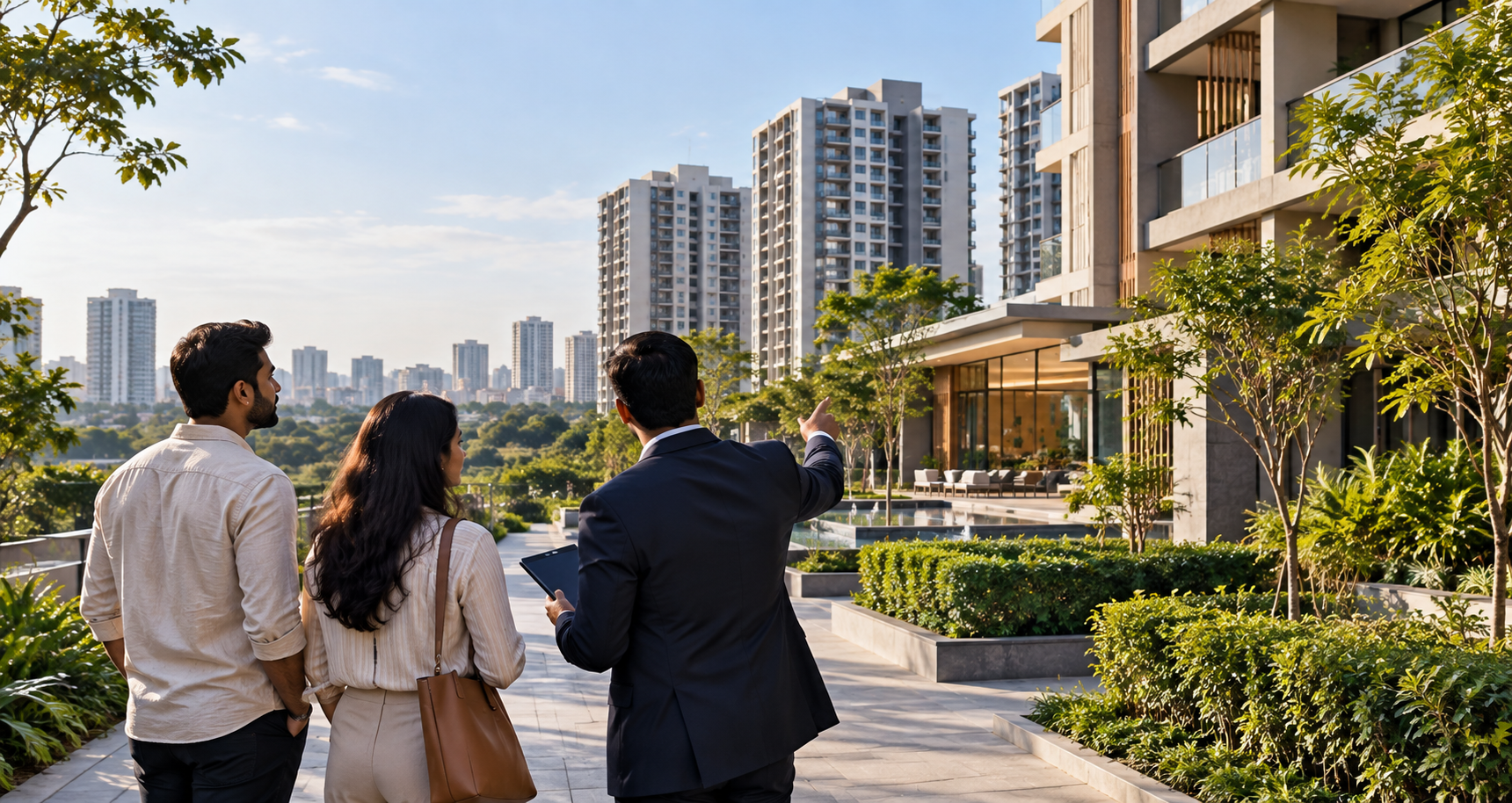 Guided walkthrough at a residential development
